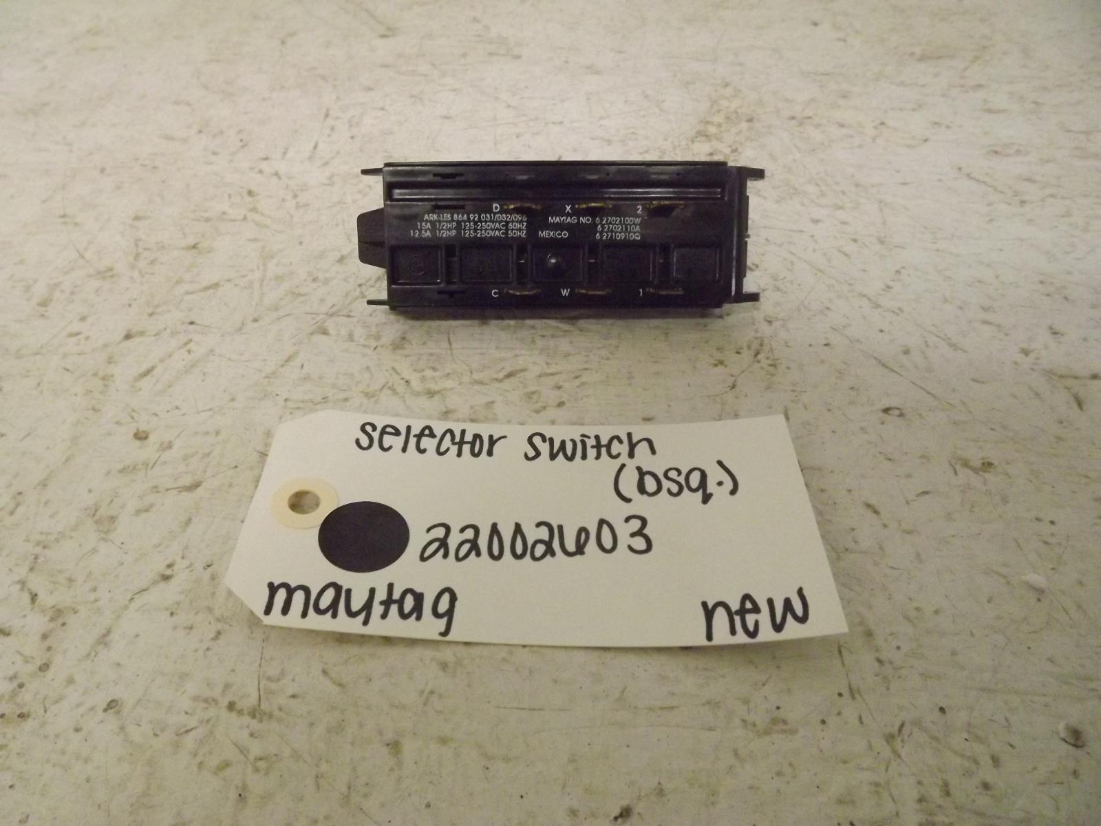 Maytag Washer 22002603 Selector Switch (Bisque) New Maytag Washer 22002603 Selector Switch (Bisque) New